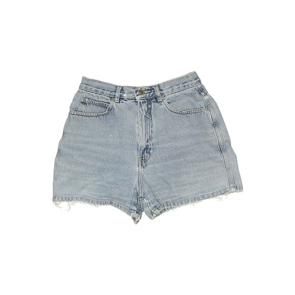 VTG Y2K No Excuses Denim Jean Shorts High Waist 9/10 Distress Cotton Mini Faded - Picture 2 of 10